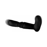 Silicone Thrusting Anal Plug With Remote Control Black