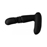 Silicone Thrusting Anal Plug With Remote Control Black