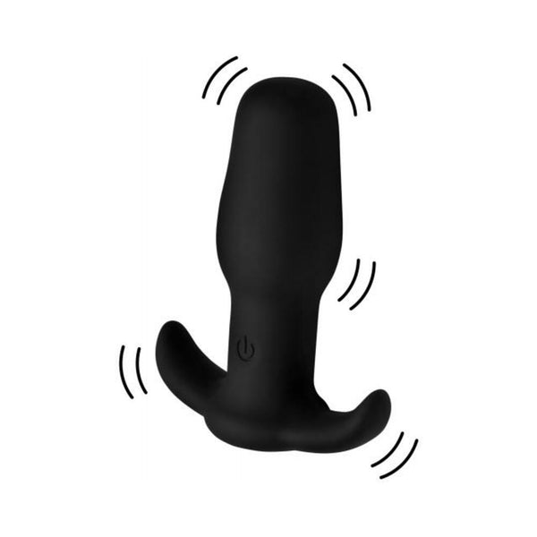 Under Control Anal Plug With Remote Control Black