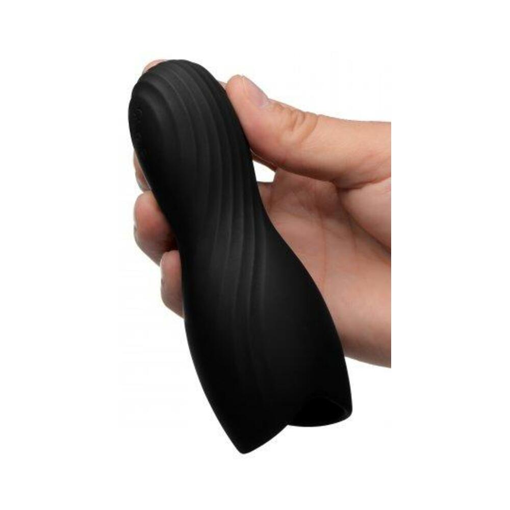 Vibrating Rechargeable Penis Pleaser Black
