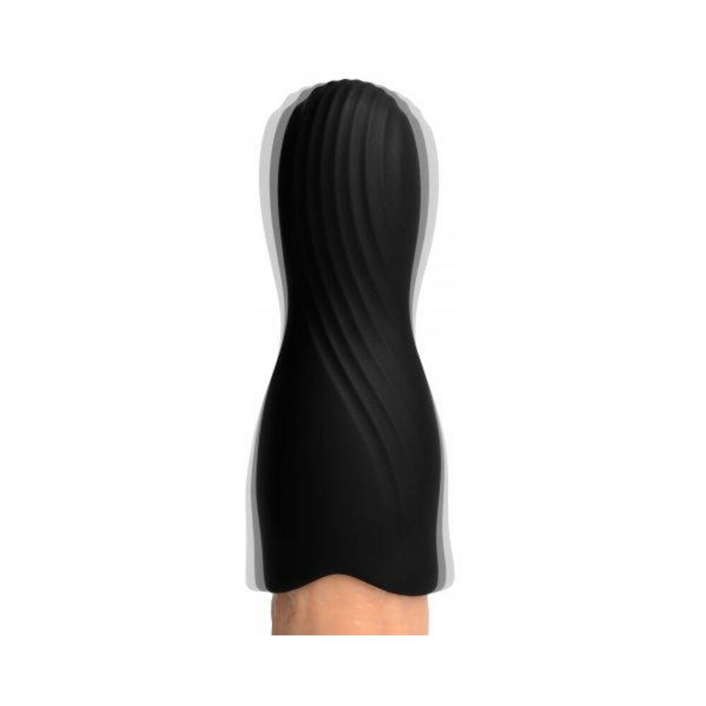 Vibrating Rechargeable Penis Pleaser Black