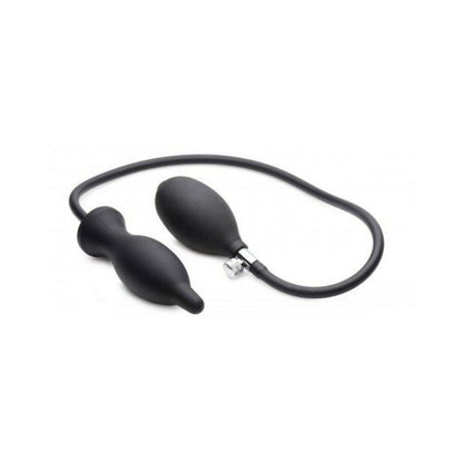 Dark Inflator Silicone Inflatable Anal Plug Black