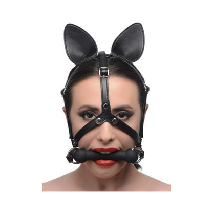 Dark Horse Pony Head Harness With Silicone Bit Black O/S