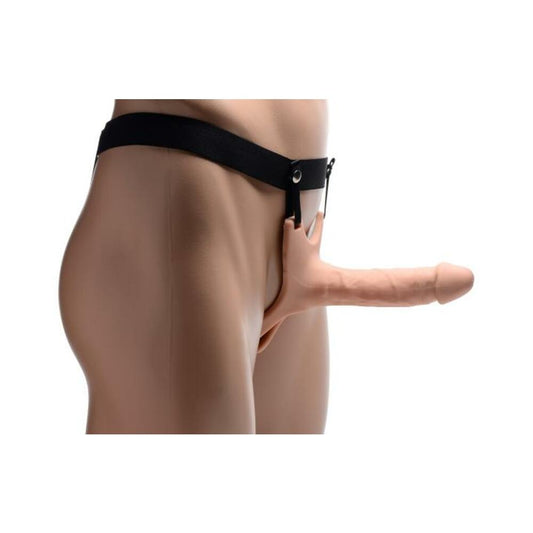 Hollow Silicone Dildo Strap-on - Flesh