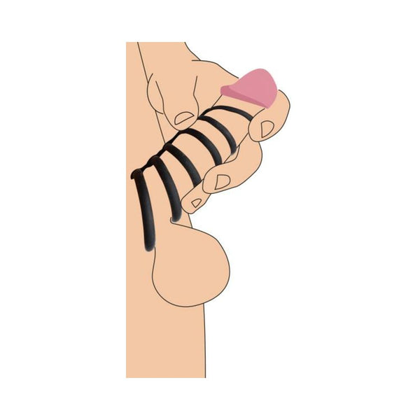 6 Ring Silicone Chastity Device
