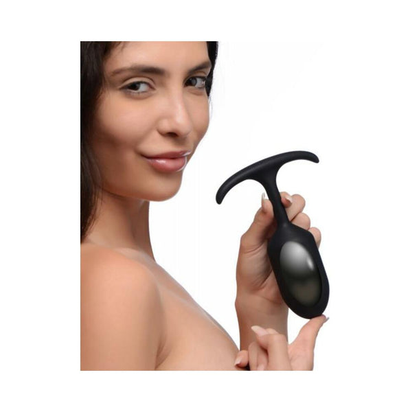 Premium Silicone Weighted Anal Plug - Large