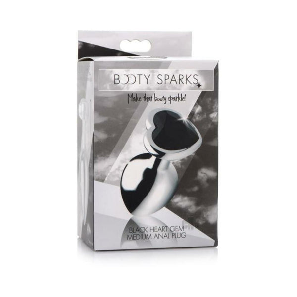 Black Heart Gem Anal Plug - Medium