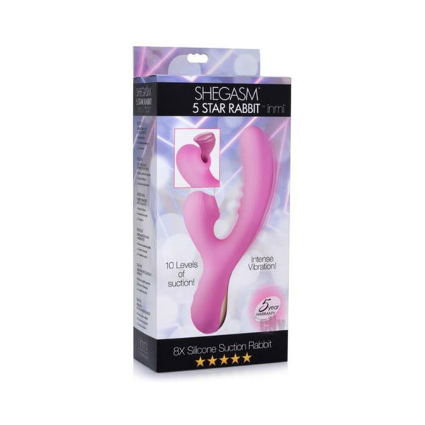 8x Silicone Suction Rabbit - Pink