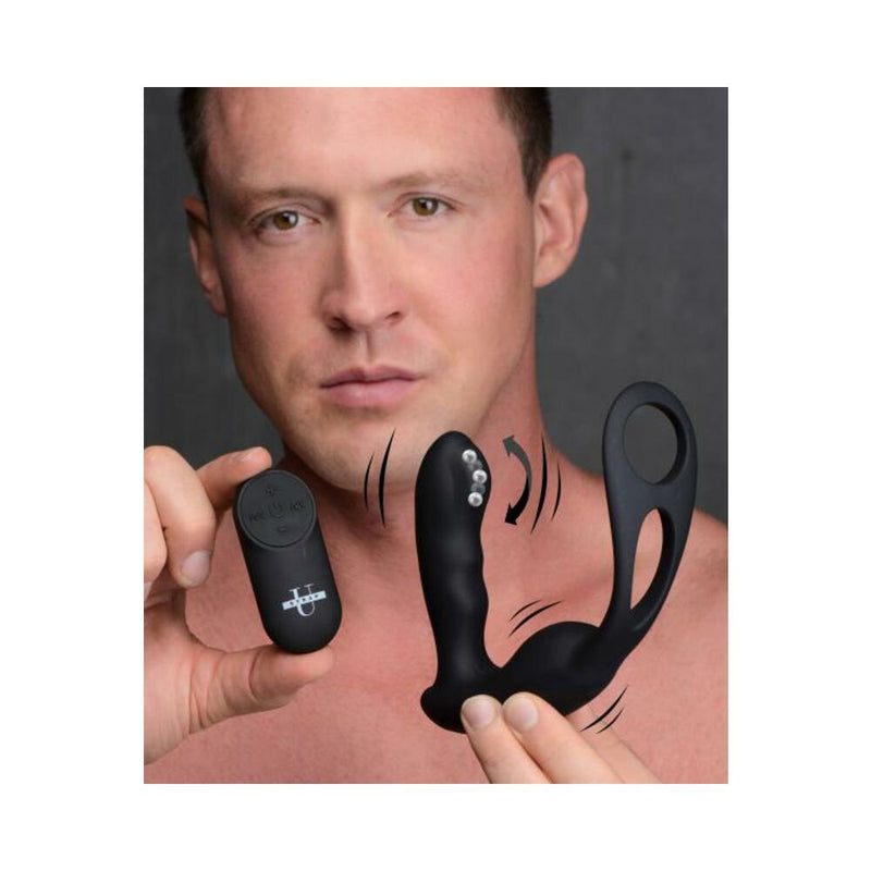 7x P-strap Milking And Vibrating Prostate Stimulator With Cock And Ball Harness