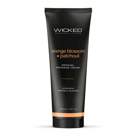 Wicked Sensual Care Orange Blossom & Patchouli Massage Cream  - 4 oz