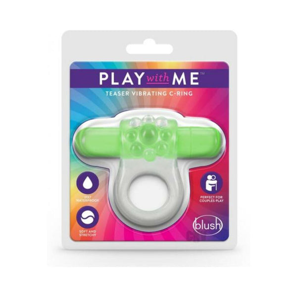 Blush Play with Me Teaser Vibrating C Ring - Green