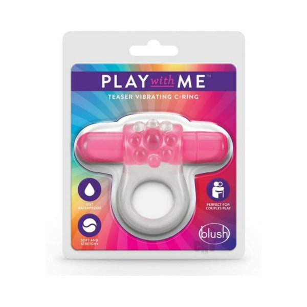 Blush Play With Me Teaser Vibrating C Ring - Pink