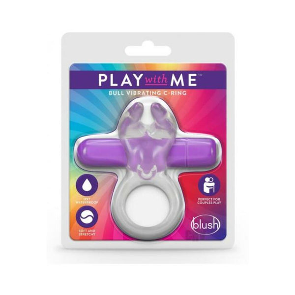 Blush Play with Me Bull Vibrating C Ring - Purple
