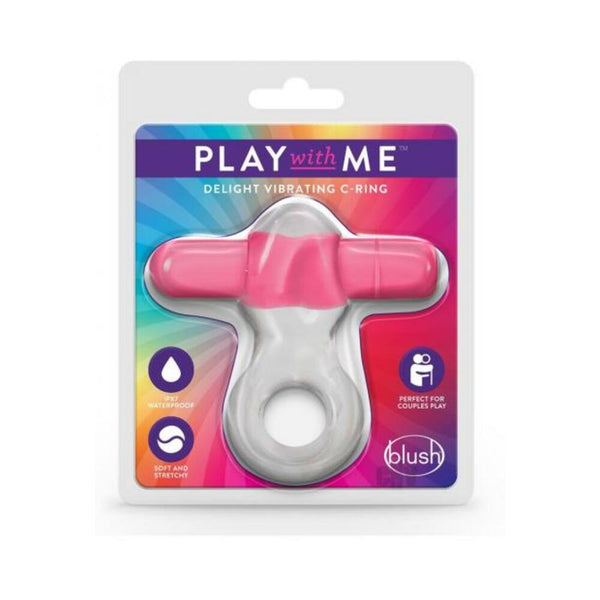 Blush Play with Me Delight Vibrating C Ring - Pink
