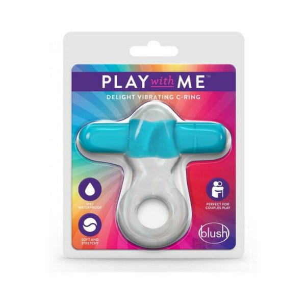 Blush Play with Me Delight Vibrating C Ring - Blue