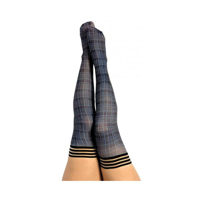 Kixies Debbie Navy Plaid - Size D