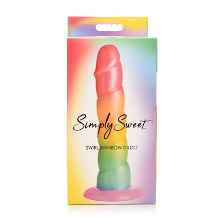 Curve Toys Simply Sweet 6.5' Swirl Rainbow Dildo