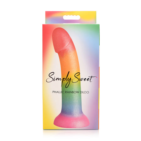 Curve Toys Simply Sweet 6.5' Phallic Rainbow Dildo