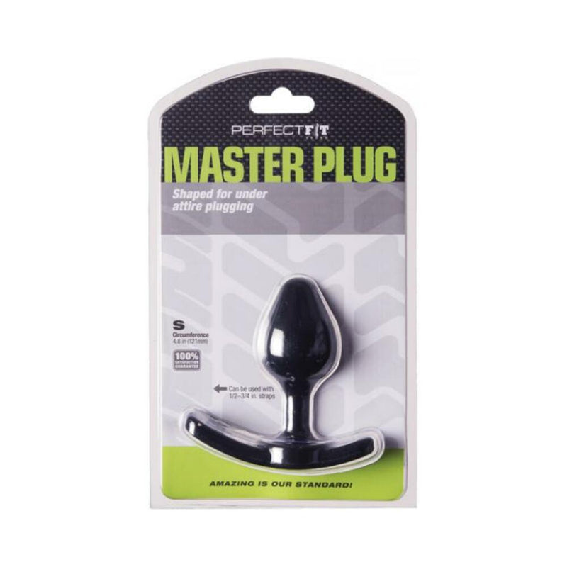 Strap On Master Butt Plug Small Black