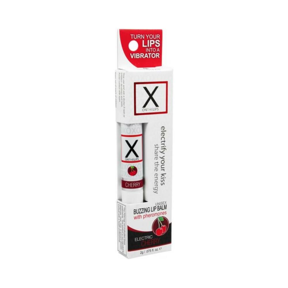 X On The Lips Buzzing Lip Balm With Pheromones Electric Cherry .75 Ounce