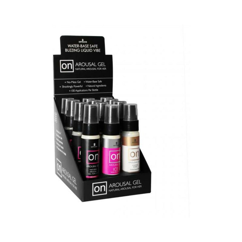 On For Her Arousal Gel Assorted 12 Piece Display