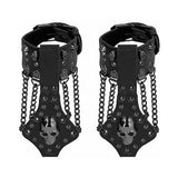 Ouch! Skulls & Bones Handcuffs With Skulls and Chains Black