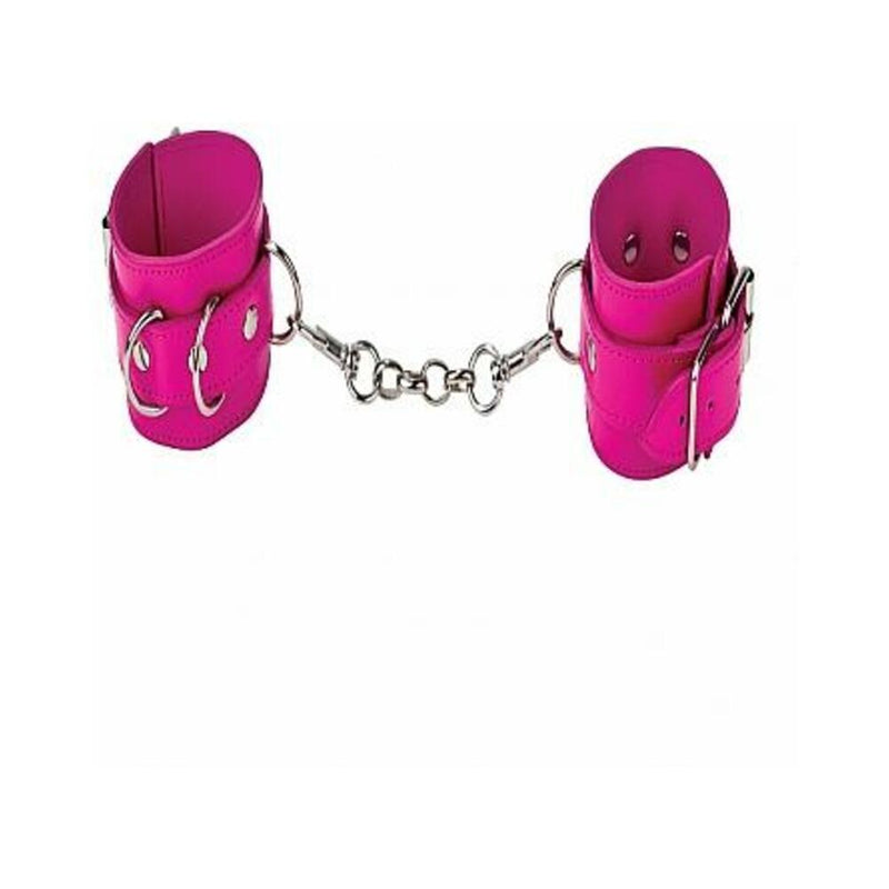 Leather Cuffs Pink