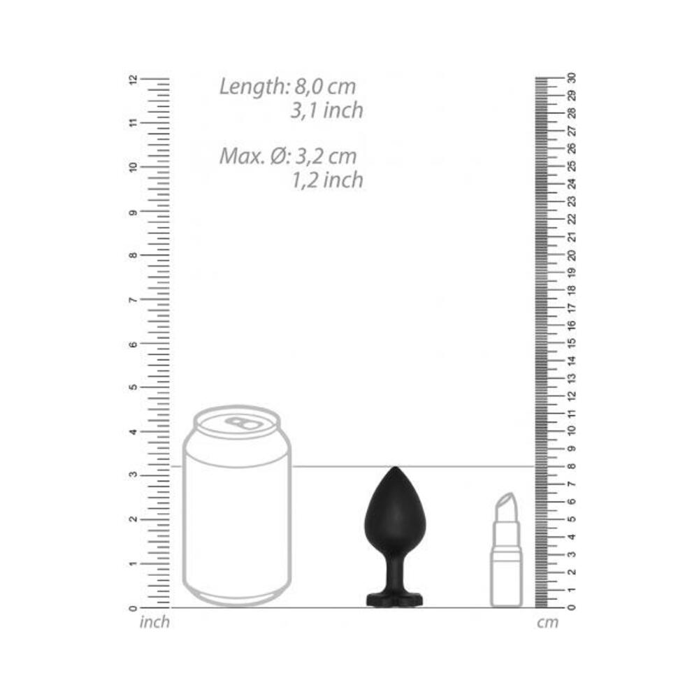 Ouch! Large Lucky Diamond Butt Plug - Black