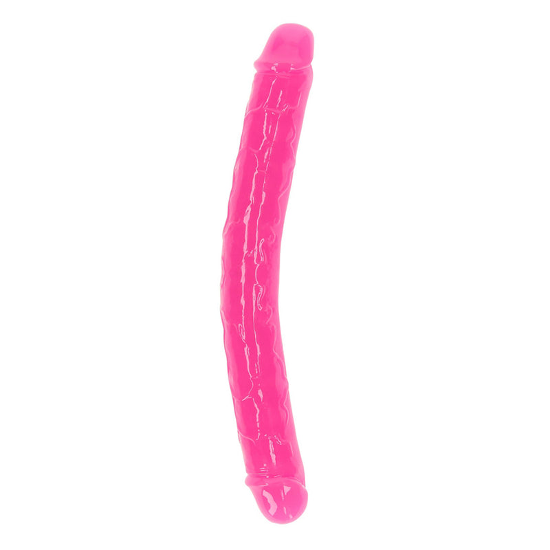 Realrock Glow In The Dark Double Dong 12&#39;&#39; Neon Pink
