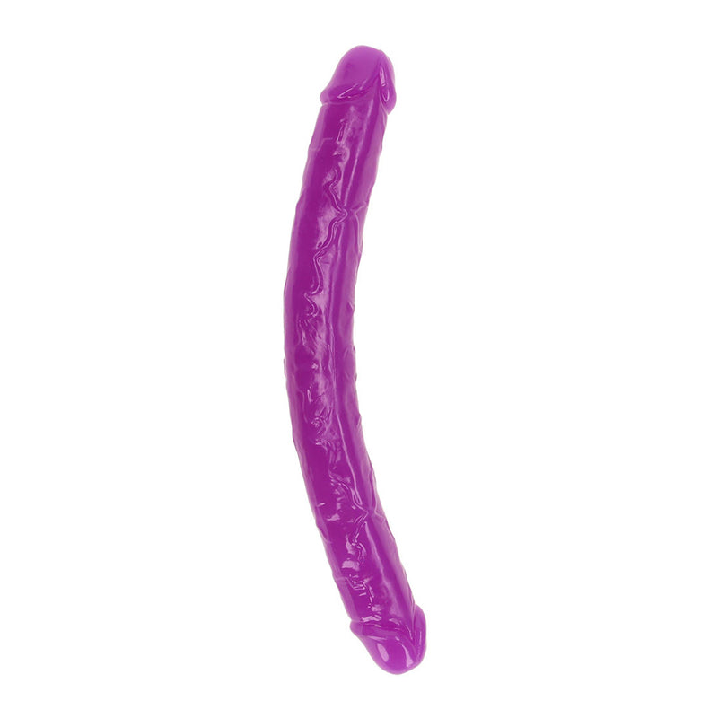 Realrock Glow In The Dark Double Dong 15&#39;&#39; Neon Purple