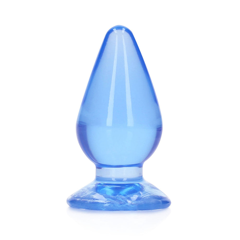 Realrock Crystal Clear Anal Plug 4.5'' Blue