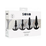 Shots Sono No. 8 Butt Plug - Black Set Of 4