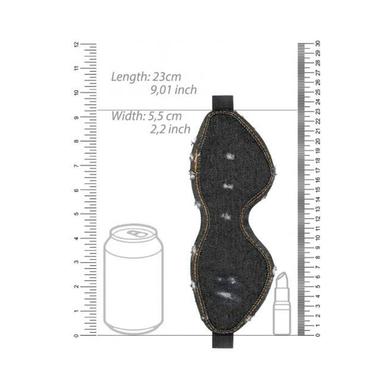 Shots Denim Eye Mask - Black