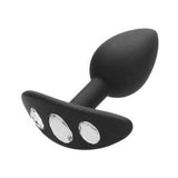 Ouch! Regular Diamond Butt Plug With Handle - Black