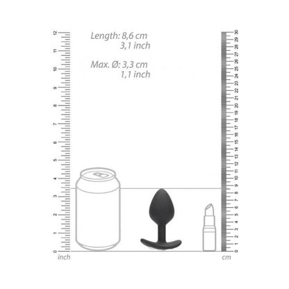 Ouch! Large Diamond Butt Plug With Handle - Black