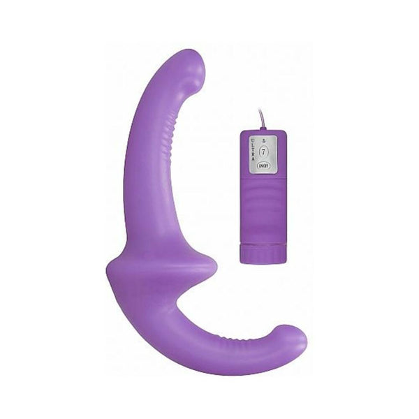 Ouch Vibrating Silicone Strapless Strap On Purple