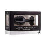 Large Diamond Butt Plug Black