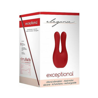 Dual Motor Exceptional Clitoral Stimulator Red