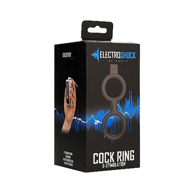 Electroshock E-Stimulation Cock And Ball Ring Black