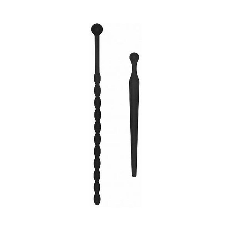 Shots Ouch Urethral Sounding Beginners Silicone Plug Set - Black