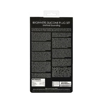 Shots Ouch Urethral Sounding Beginners Silicone Plug Set - Black