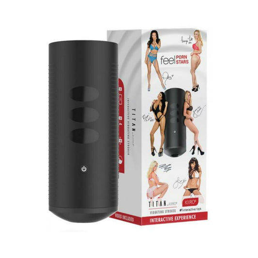 Kiiroo Titan The Experience Interactive Vibrating Stroker Black