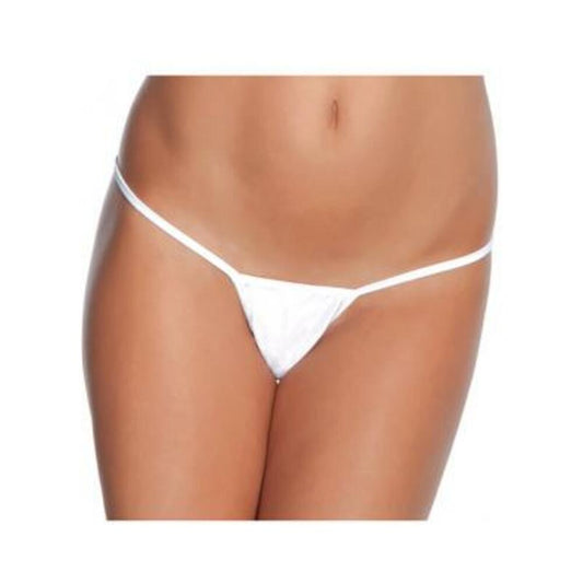 Low rise lycra g-string white xl