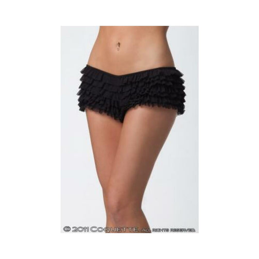 Ruffle Shorts W/Back Bow Black O/S