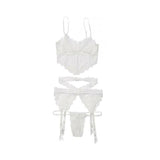 Bra, Garterbelt, And G-string White Os Hanging