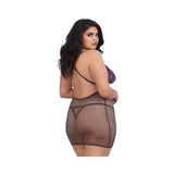 Chemise & G-String Eggplant Purple Queen O/S