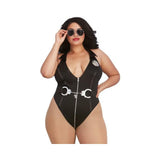 Officer Naughty Cop Costume Black Queen O/S