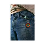 Gaysentials Rainbow Pewter Key Chain Circles