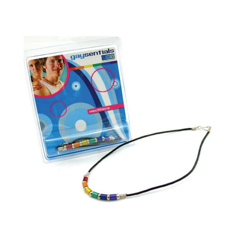 Gaysentials Rainbow Aluminum Tube Necklace 18 inches