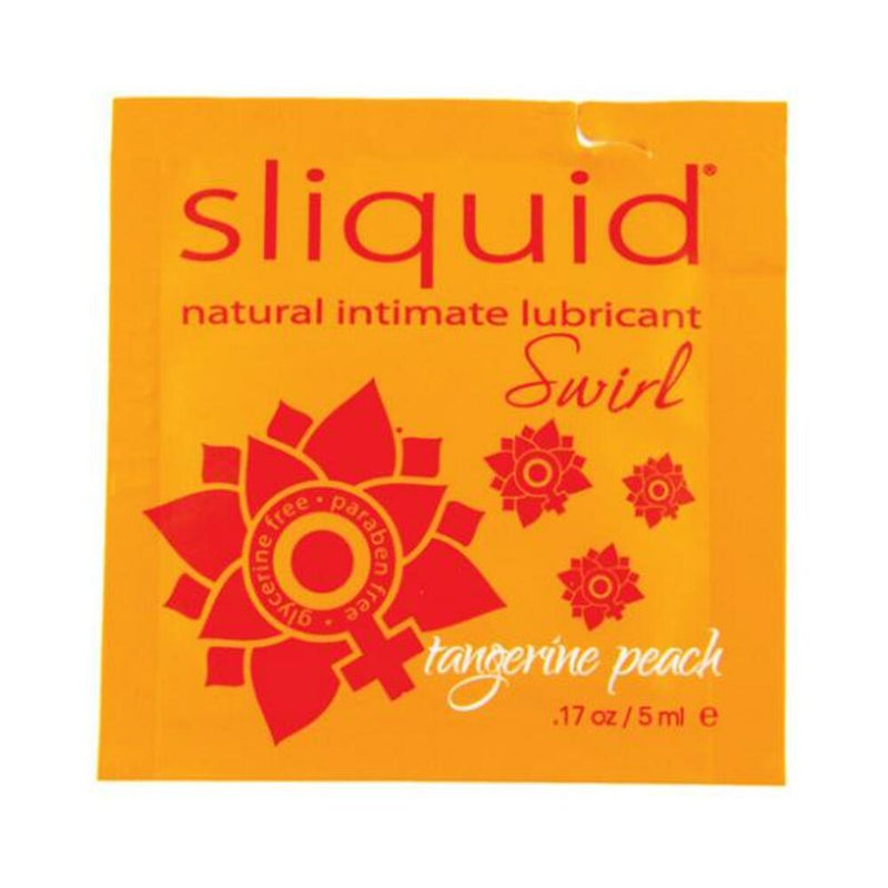 Sliquid Naturals Swirl Lubricant Pillow - .17 Oz Peach